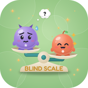 Two cute creatures sitting on a brass balance scale, one looking worried, one smiling.
